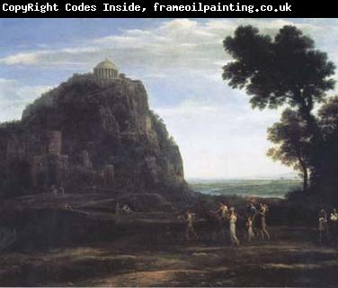 Claude Lorrain View of Delphi with a Procession (mk17)